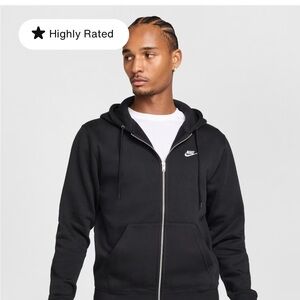 NWT Nike Men's Black Zip-Up Hoodie M